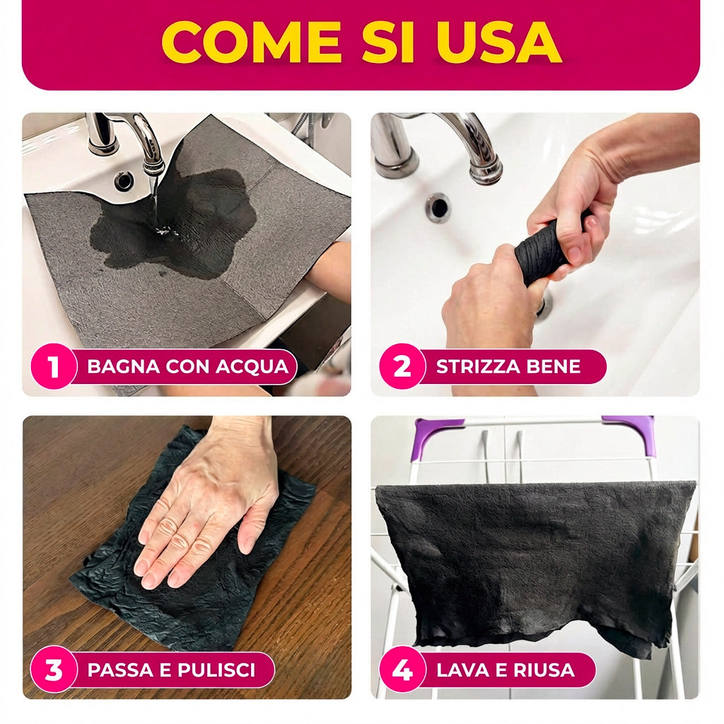 Panno Magico Ecolino in Microfibra (Set da 5 Pezzi)